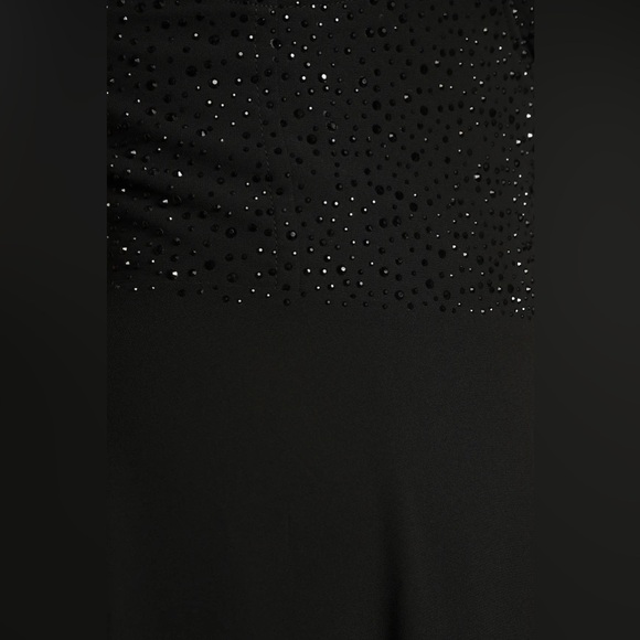 Lulus - Remember This Moment Black Rhinestone Strapless Maxi Dress (Small) - Picture 5 of 5